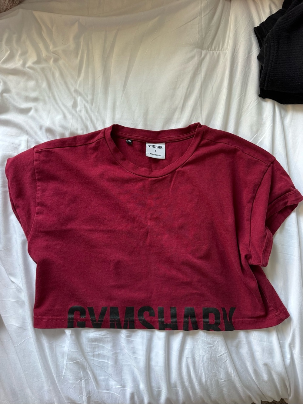 Gymshark Cropped T‑Shirt in Deep Wine Red